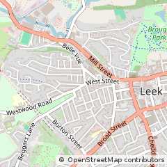 Map of Leek, Staffordshire