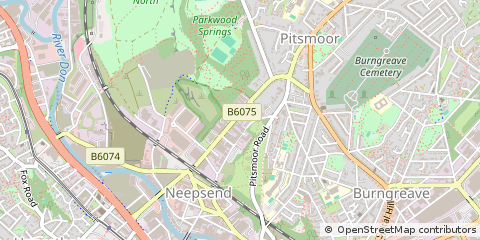 Map of Sheffield, South Yorkshire