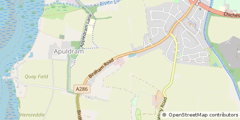 Map of Chichester, West Sussex
