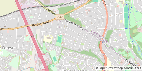 Map of Leicester, Leicestershire