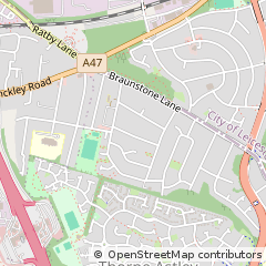 Map of Leicester, Leicestershire
