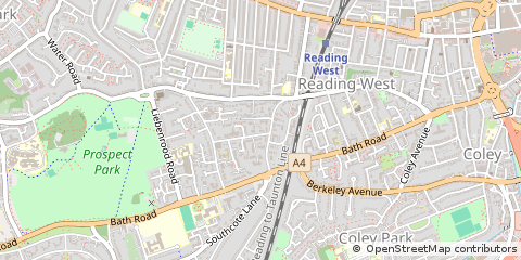 Map of Reading, East Sussex