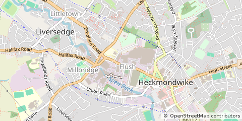 Map of Liversedge, West Yorkshire