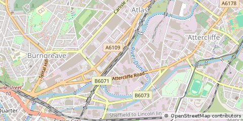 Map of Sheffield