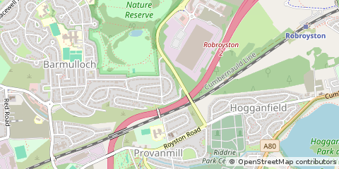 Map of Glasgow, Lanarkshire