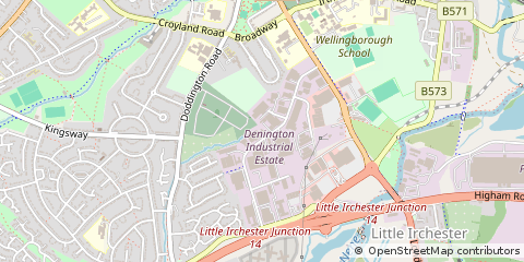 Map of Wellingborough, Northamptonshire