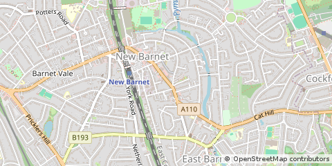 Map of NEW Barnet, Hertfordshire