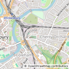 Map of Shrewsbury, Shropshire