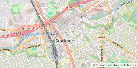 Map of Stockport, Cheshire