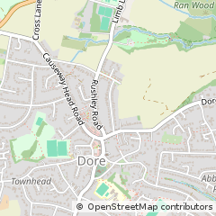 Map of Sheffield, Yorkshire