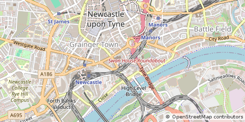 Map of Newcastle Upon Tyne