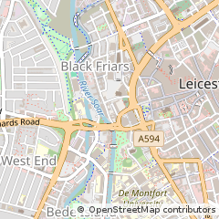 Map of Leicester