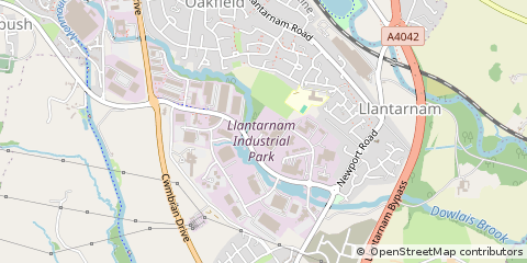 Map of Cwmbran, Monmouthshire