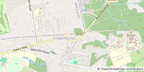 Map of Crowthorne, Berkshire