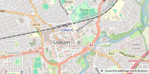 Map of Lisburn, Co. Antrim
