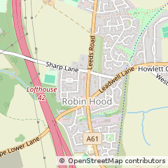 Map of Wakefield, West Yorkshire