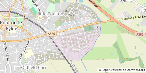 Map of Poulton-LE-Fylde, Lancashire