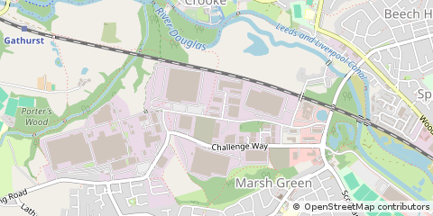 Map of Wigan, Lancashire