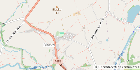 Map of Nelson, Lancashire