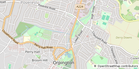 Map of Orpington, Kent