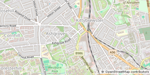 Map of Aberdeen, Aberdeenshire