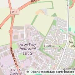 Map of Thetford, Norfolk