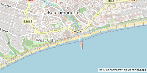 Map of Bournemouth, Dorset