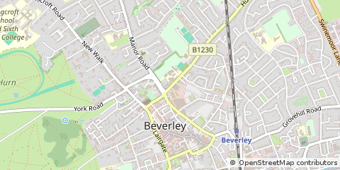 Map of Beverley, East Yorkshire