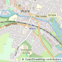 Map of Ware, Herts