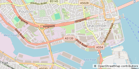 Map of Birkenhead, Cheshire