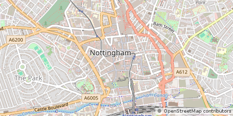 Map of Nottingham, Nottinghamshire