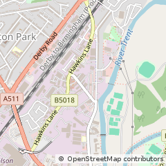 Map of Burton-on-Trent, Staffordshire
