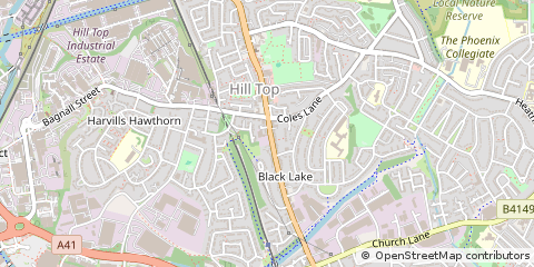 Map of West Bromwich, West Midlands