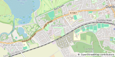 Map of Dunbar, East Lothian