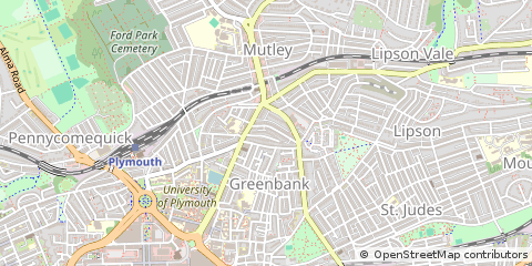 Map of Plymouth, Dorset