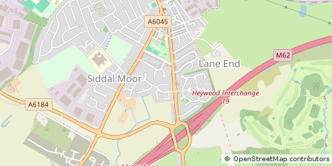 Map of Heywood, Lancashire