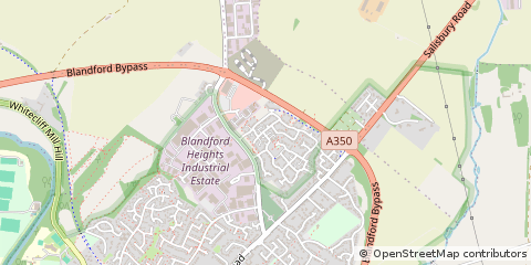 Map of Blandford Forum, Dorset