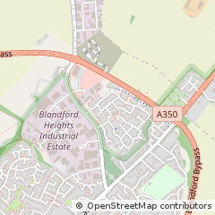 Map of Blandford Forum, Dorset