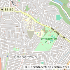 Map of Leeds, West Yorkshire