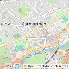 Map of Carmarthen, SIR Gaerfyrddin