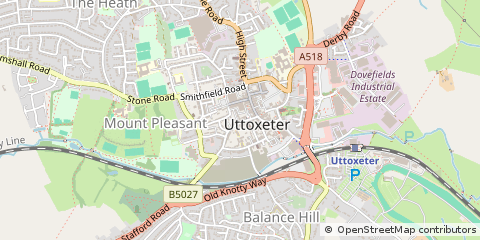 Map of Uttoxeter