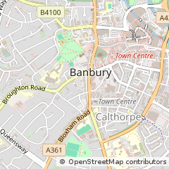 Map of Banbury, Oxfordshire