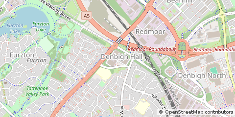 Map of Milton Keynes, Buckinghamshire