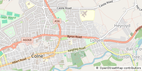 Map of Colne, Lancashire