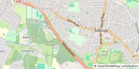 Map of Sidcup, Kent