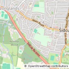 Map of Sidcup, Kent