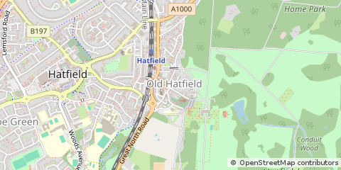 Map of Hatfield, Hertfordshire