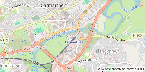 Map of Carmarthen