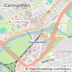 Map of Carmarthen
