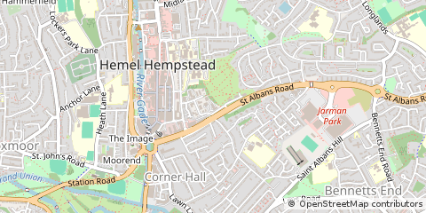 Map of Hemel Hempstead, Hertfordshire